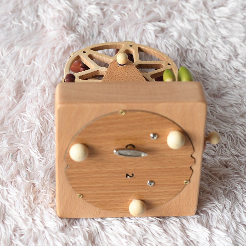 Personalized Engraved Wooden Music Box, Ferris wheel music box, Customized Music Box, holiday gift, Unique Gift, Special Keepsake