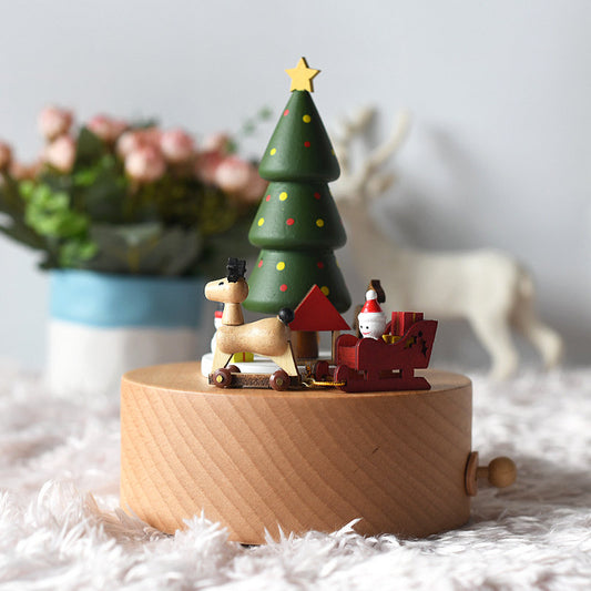 Personalized wooden music box, Christmas car music box,Christmas tree train,Santa claus music box,holiday gifts, birthday gifts
