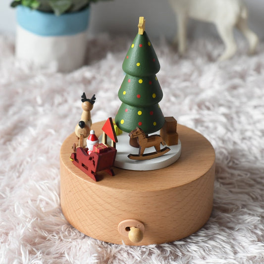 Personalized wooden music box, Christmas car music box,Christmas tree train,Santa claus music box,holiday gifts, birthday gifts